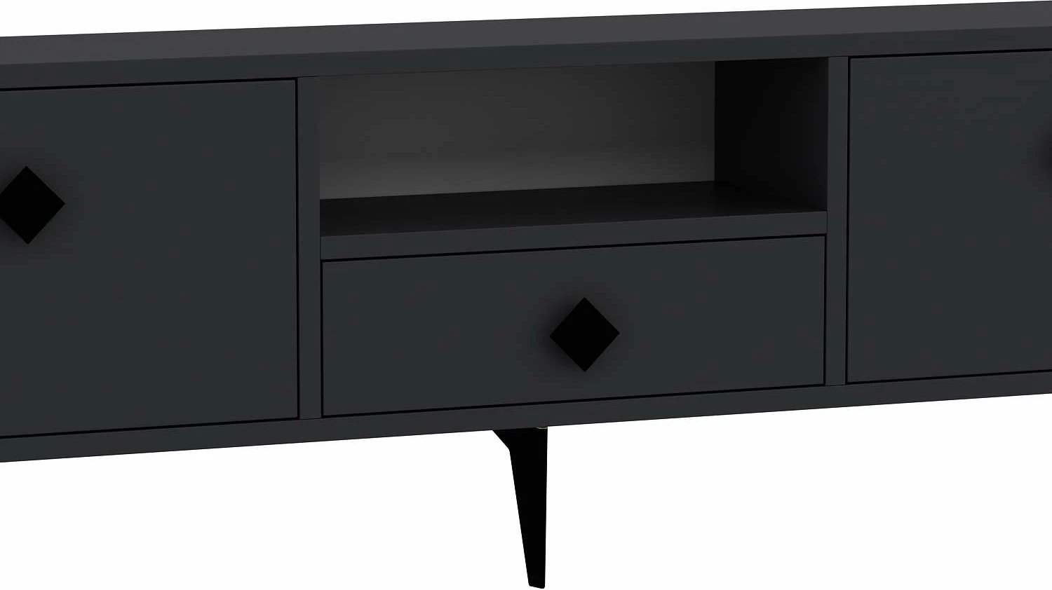 Komodë TV Skye Decor, anthracite, e zezë, 1304-DROP-1