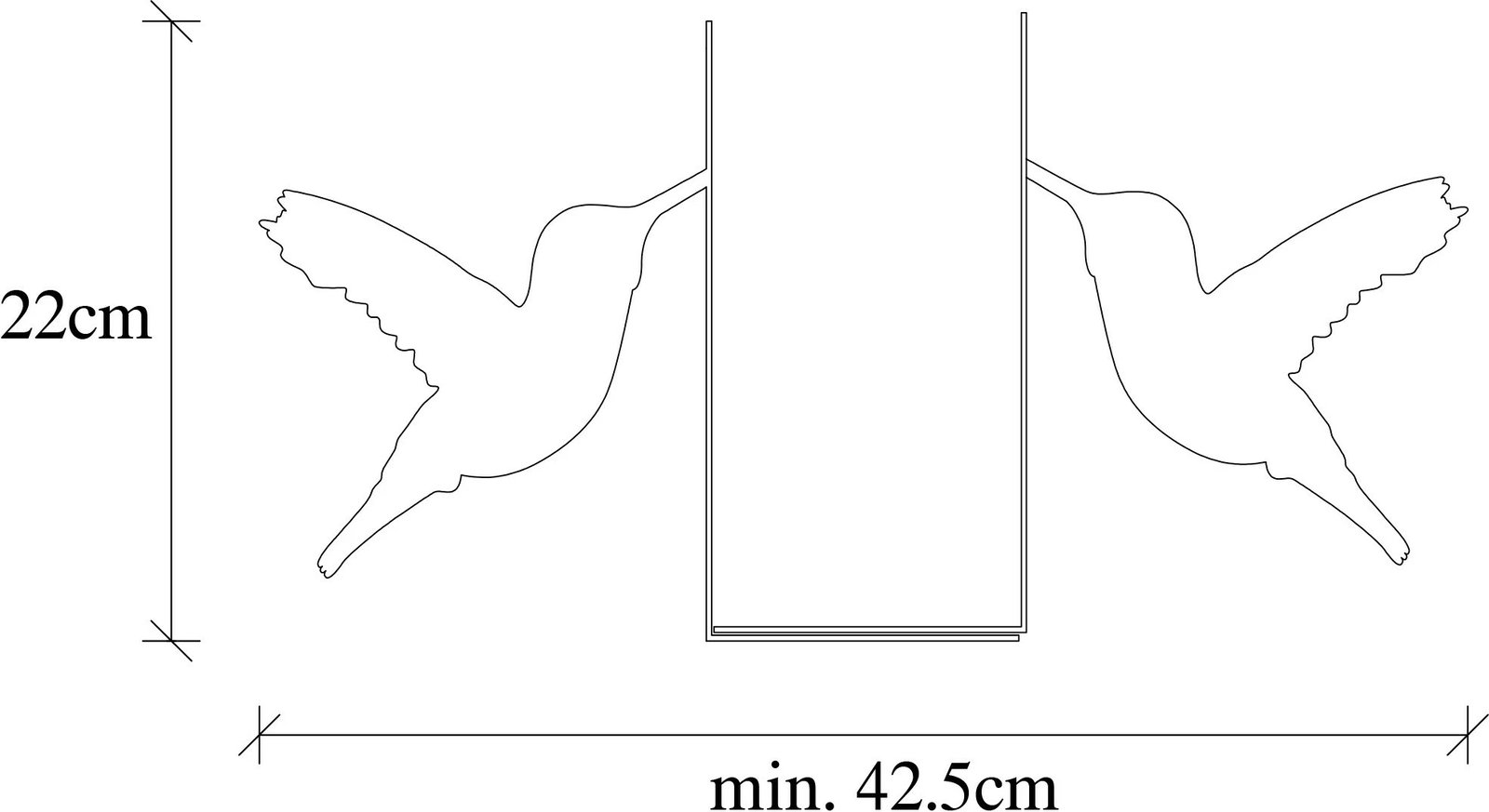 Mbajtës librash metalik, dizajn Aberto, i bardhë