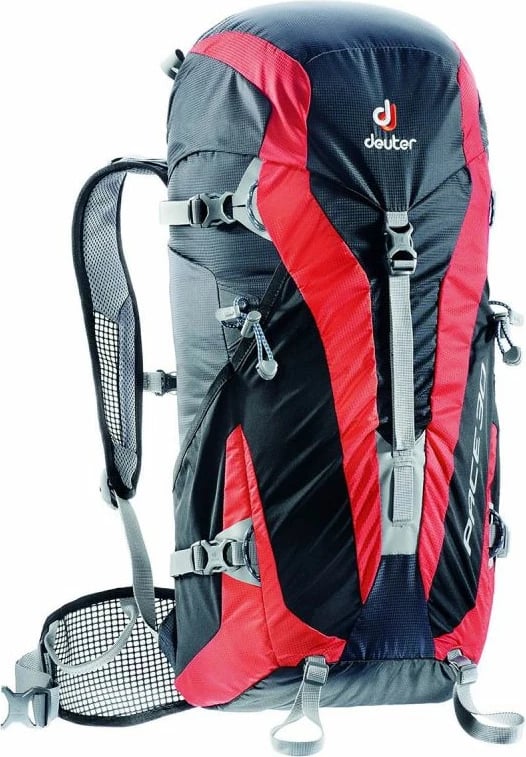 Shpinë Deuter, për femra dhe meshkuj, e zezë dhe e kuqe Shpinë Deuter, për femra dhe meshkuj, e zezë dhe e kuqe