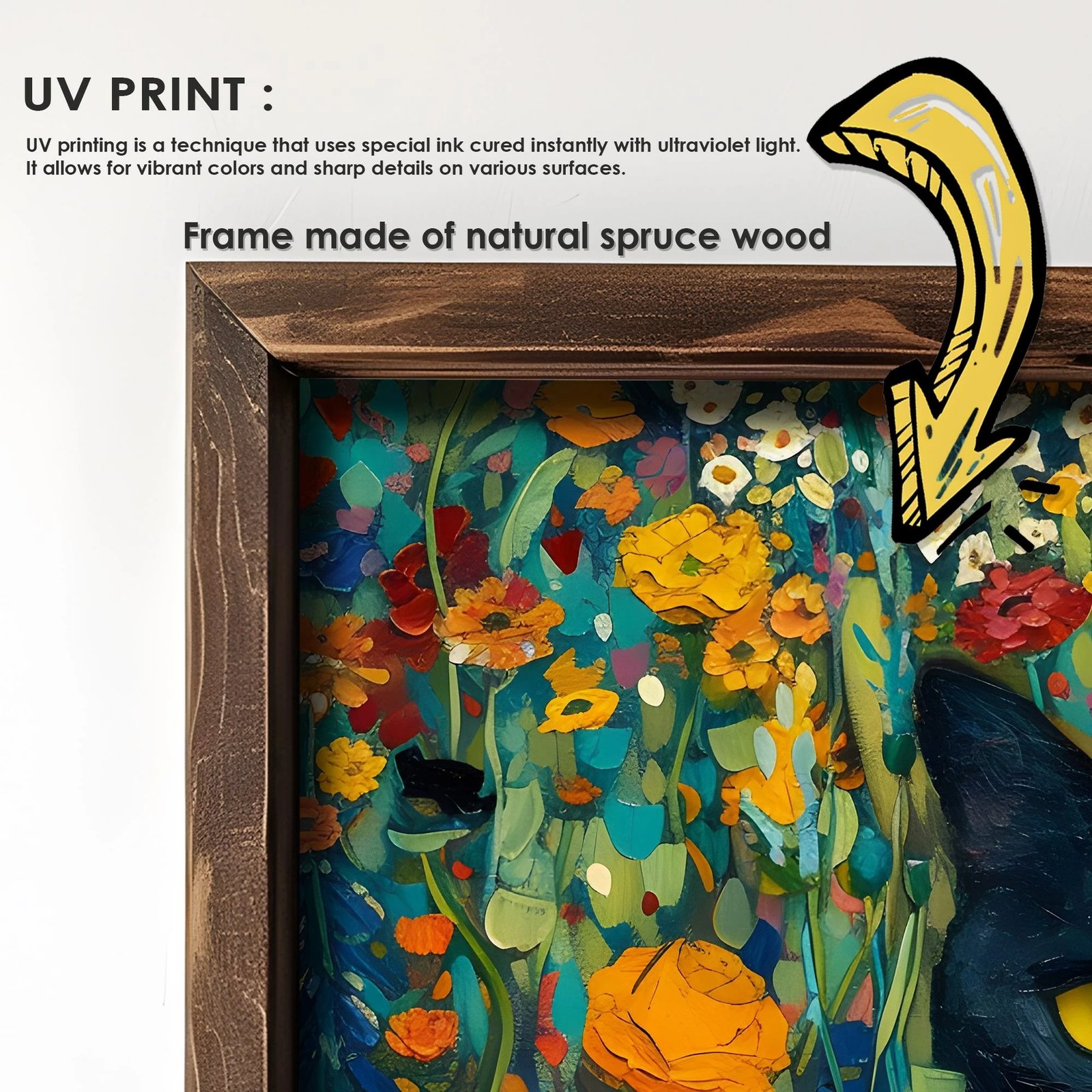 Pikturë dekorative me kornizë MDF, Wallity, AI113