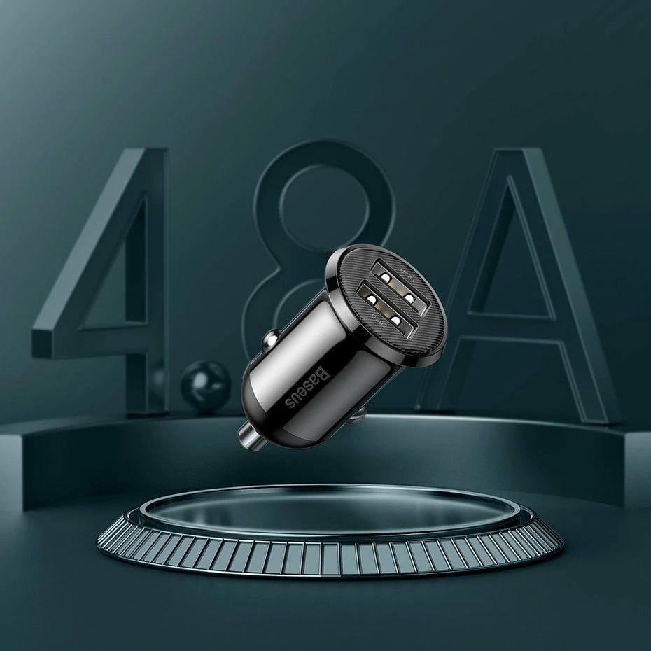 Karikues veture Baseus Grain Pro CCALLP-01, 2x USB-A, 4.8A, i zi Karikues veture Baseus Grain Pro CCALLP-01, 2x USB-A, 4.8A, i zi