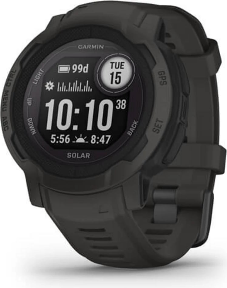 Smartwatch, Garmin, 010-02627-00 Solar, GPS, monitorim aktiviteti dhe shëndeti, i zi