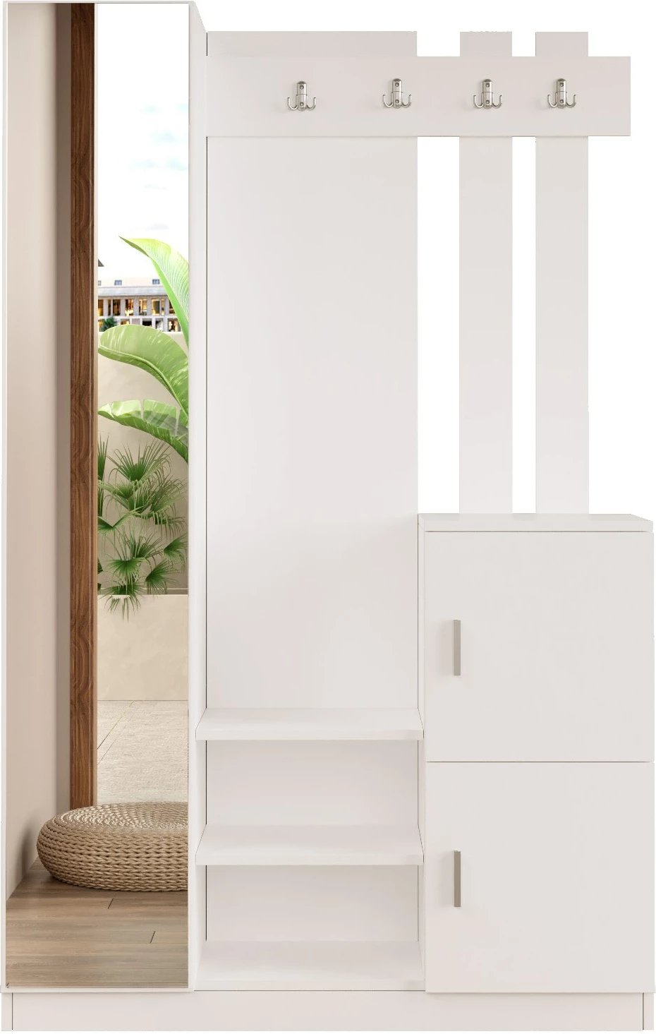 Stendë korridori, ngjyrë e bardhë, Skye Decor, DD7-W