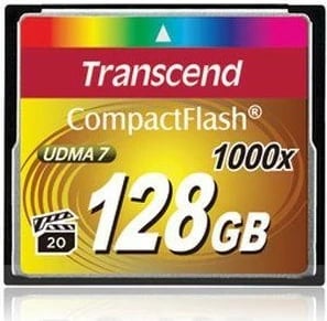 Kartelë memorie Transcend CompactFlash 1000x 128GB, MLC, 160MB/s, e zezë