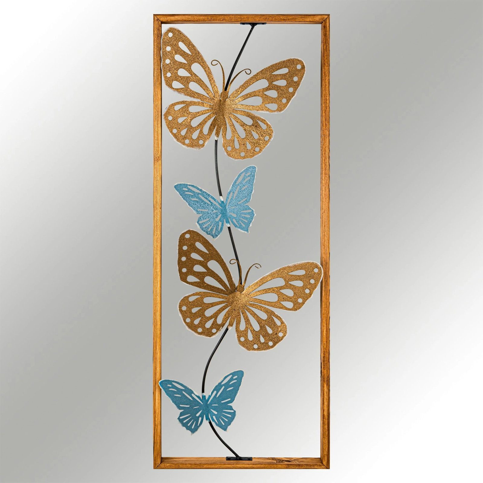 Aksesor dekorativ metalik për mur, Wallity Nayino, shumëngjyrësh, 34x4x90cm