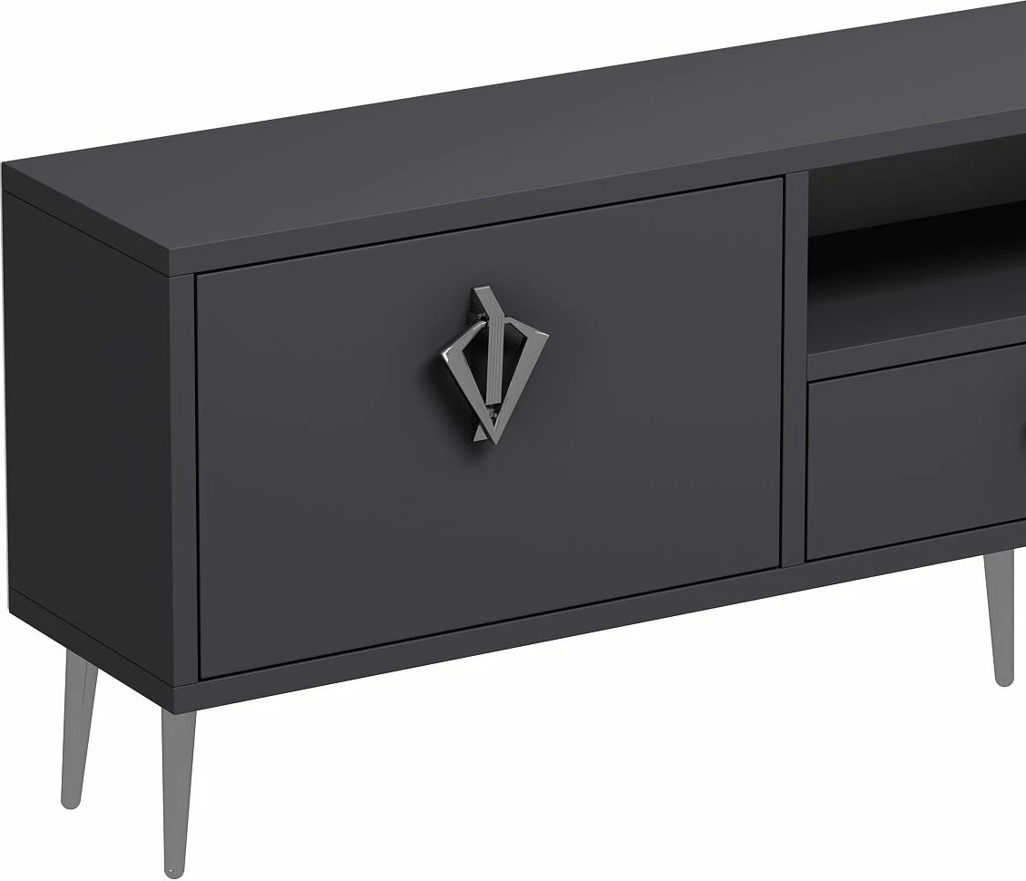 Komodë TV Skye Decor, anthracite, silver, 1313-DROP-32