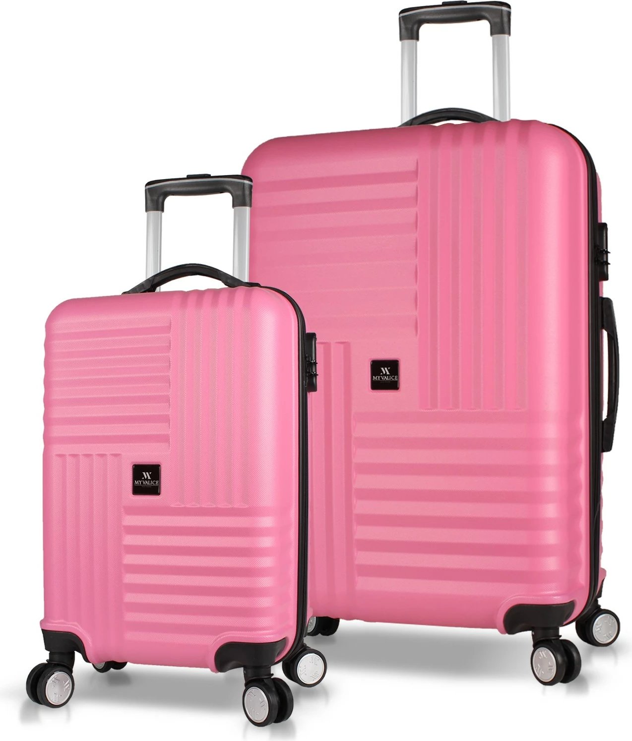 Set valixhesh (2 copë), ngjyrë rozë, Zoozie Bags, 8340