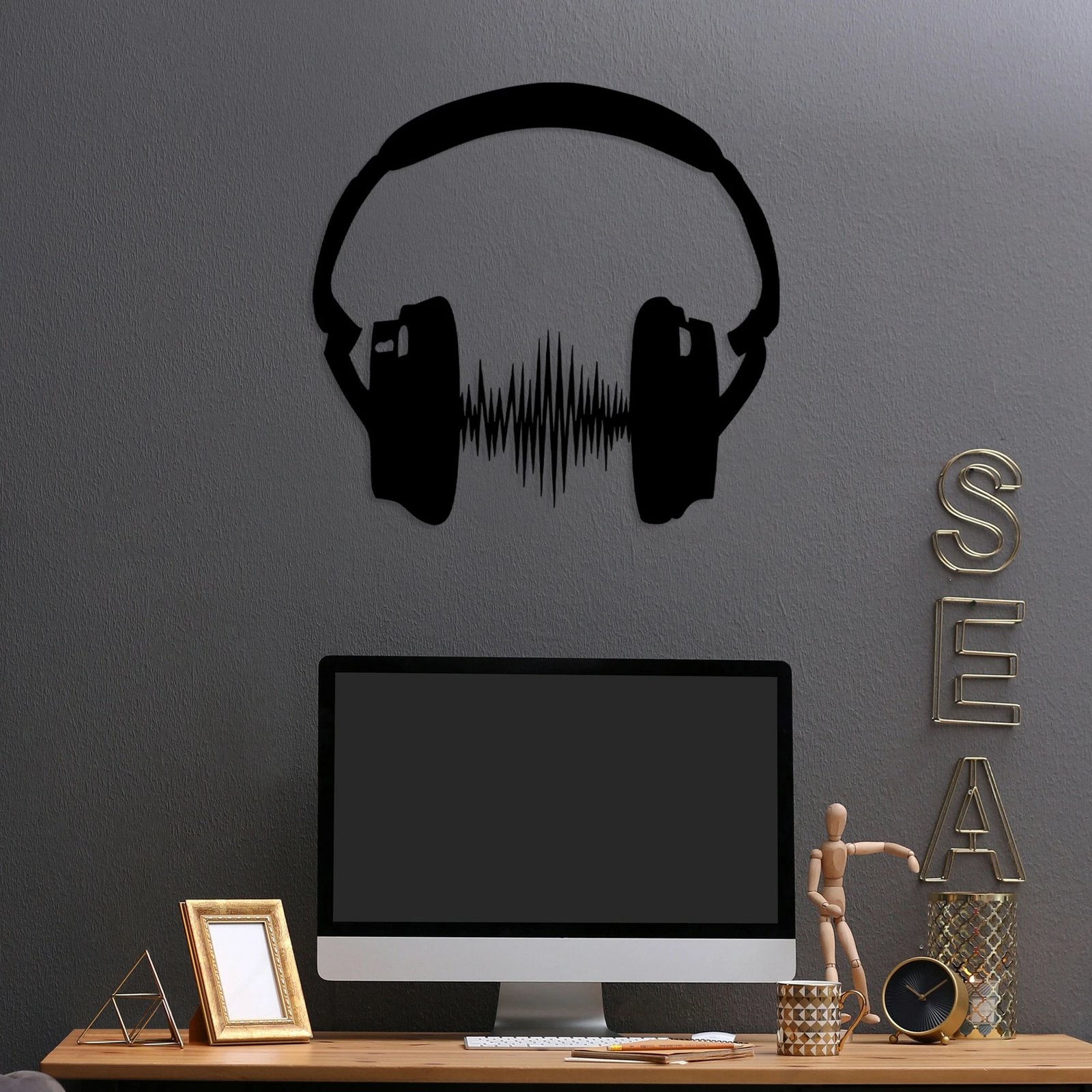 Aksesor dekorativ metalik për mur, Wallity, Just Music