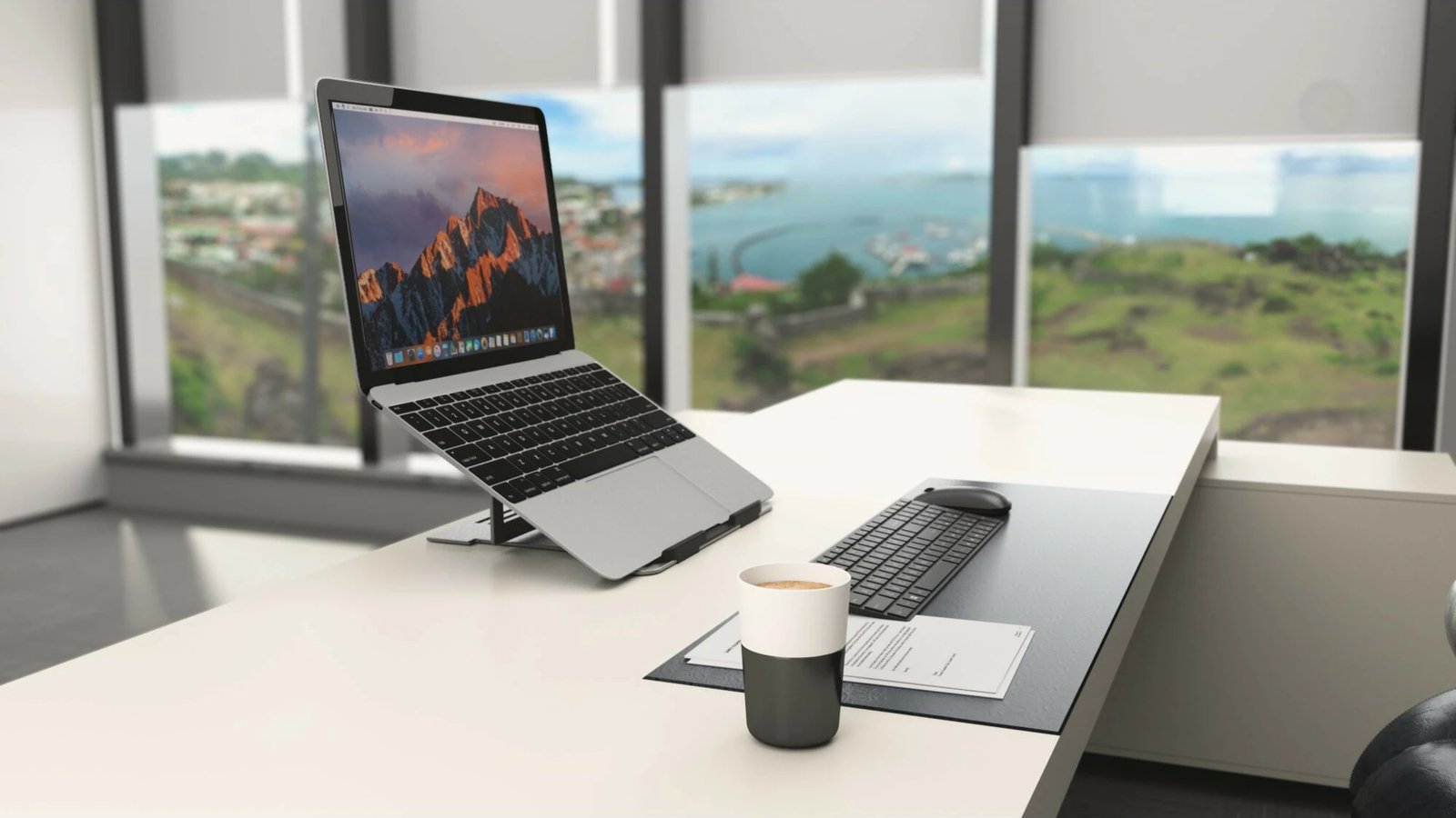 Mbajtës laptopi Kensington Easy Riser Aluminum, 16", 6 pozita, argjend