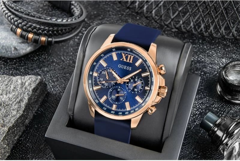 Orë dore për meshkuj Guess, blu