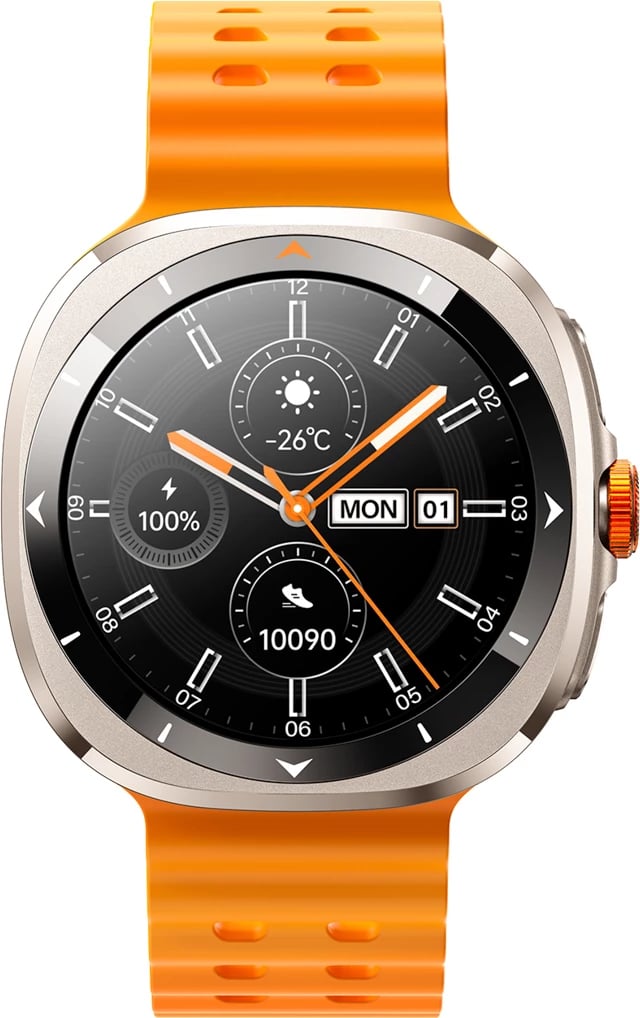 Smartwatch, Joyroom JR-FV2, 1.43" AMOLED 466×466 1000 nits, Bluetooth 5.4, IP68, bateri 300 mAh, me pranim thirrjesh, portokalli