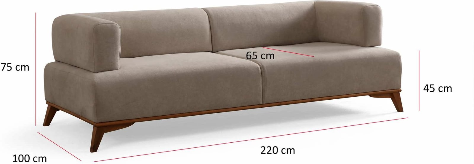 Divan treshe Hera, krem, Atelier del Sofa