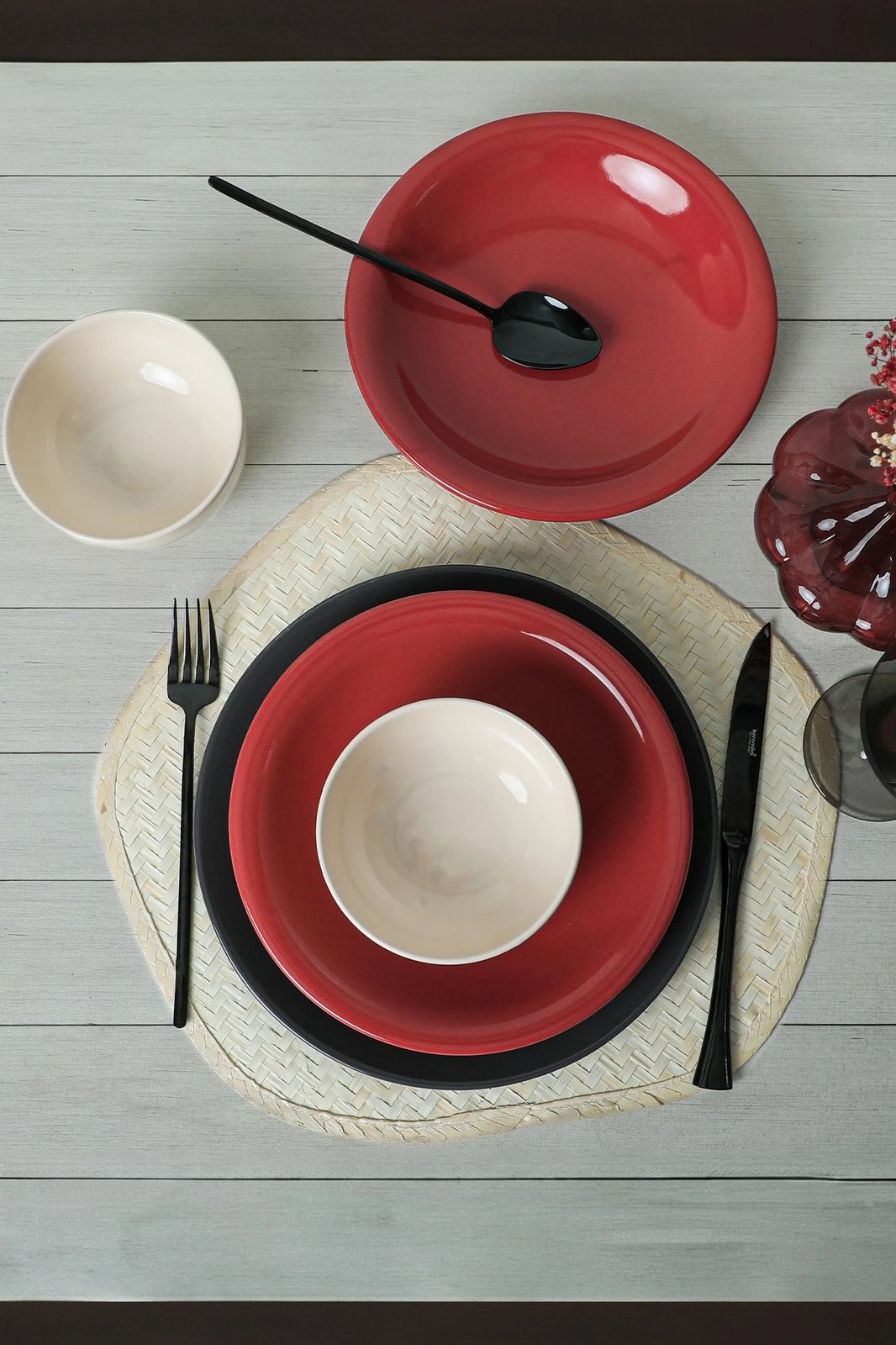 Set enësh për drekë, qeramikë, 18 copë, Hermia Concept, X0001509100000000000000000