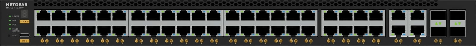 Switch NETGEAR M4350-44M4X4V, Managed, L3, 2.5G Ethernet, PoE, Rack mounting
