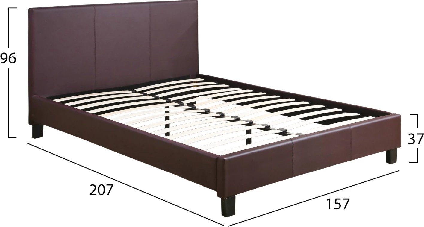 Krevat Becca me PU kafe FH553.02 150x200
