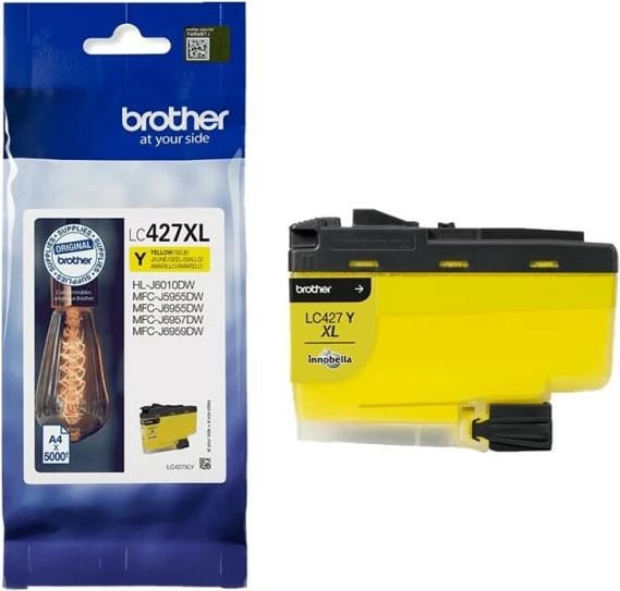Kartush boje, Brother, LC427XLY, XL rendiment i lartë, e verdhë