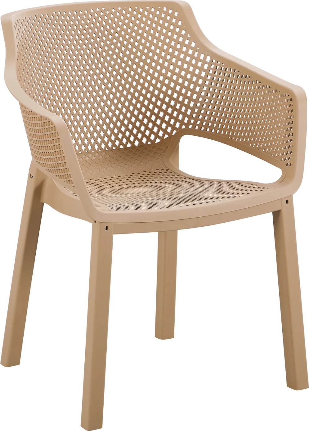 Karrige me mbështetëse për ngrënie, polipropilen, ngjyrë kapuçino, PEGGY FH6368.03, 60x55x79cm