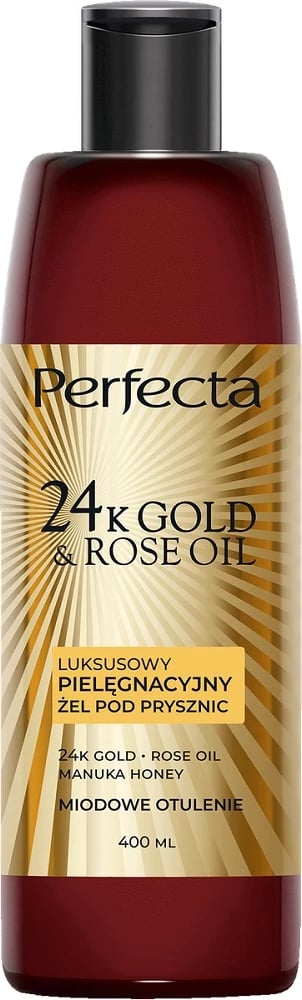 Xhel dushi për femra Perfecta 24K Gold & Rose Oil Luxury Care Honey Embrace, 400ml