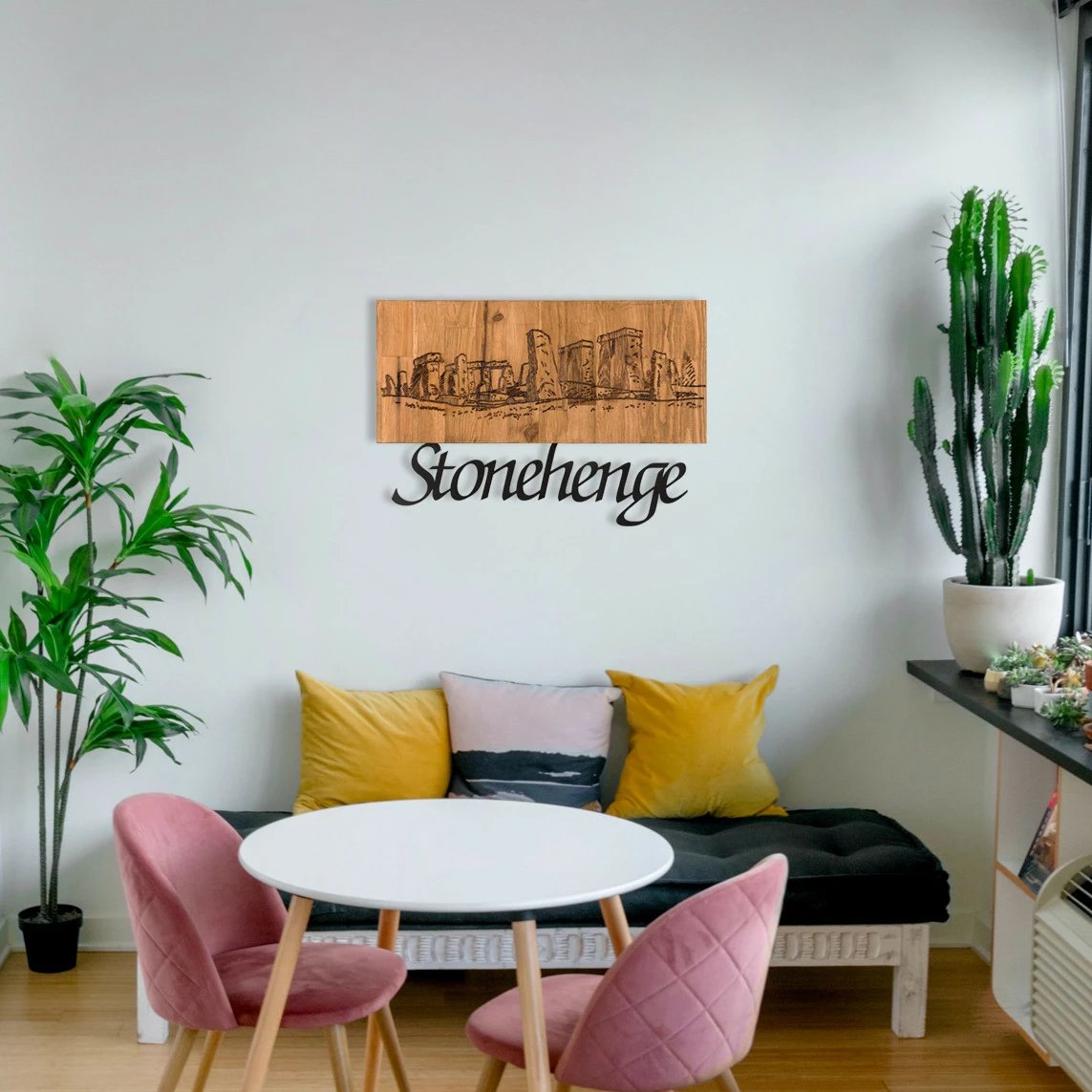 Aksesor dekorativ për mur, dru, Stonehenge, Wallity