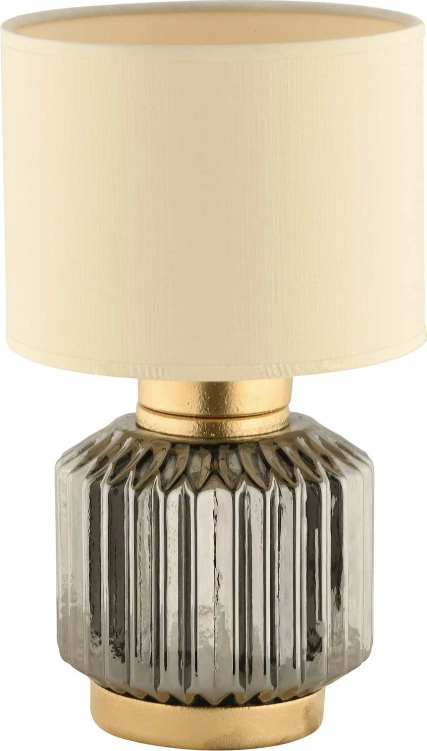 Llambë tavoline Opviq, trup qelqi, krem/gri, 64901