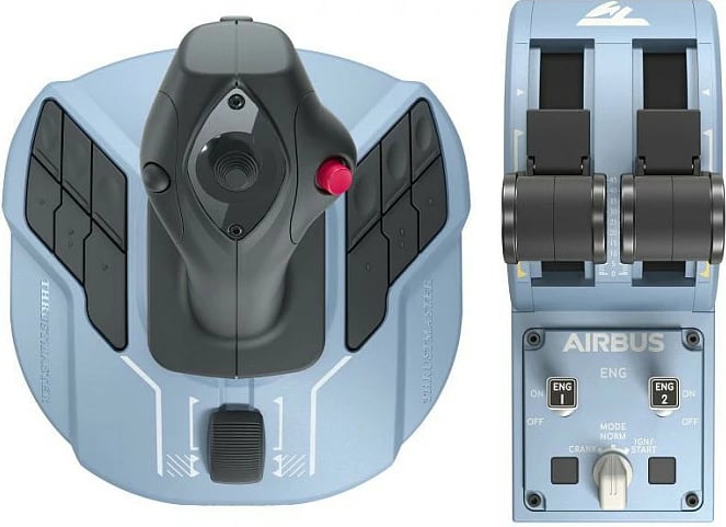 Joystick Thrustmaster TCA Officer Pack AIRBUS Edition për PC, 12 butona, USB, zi/blu