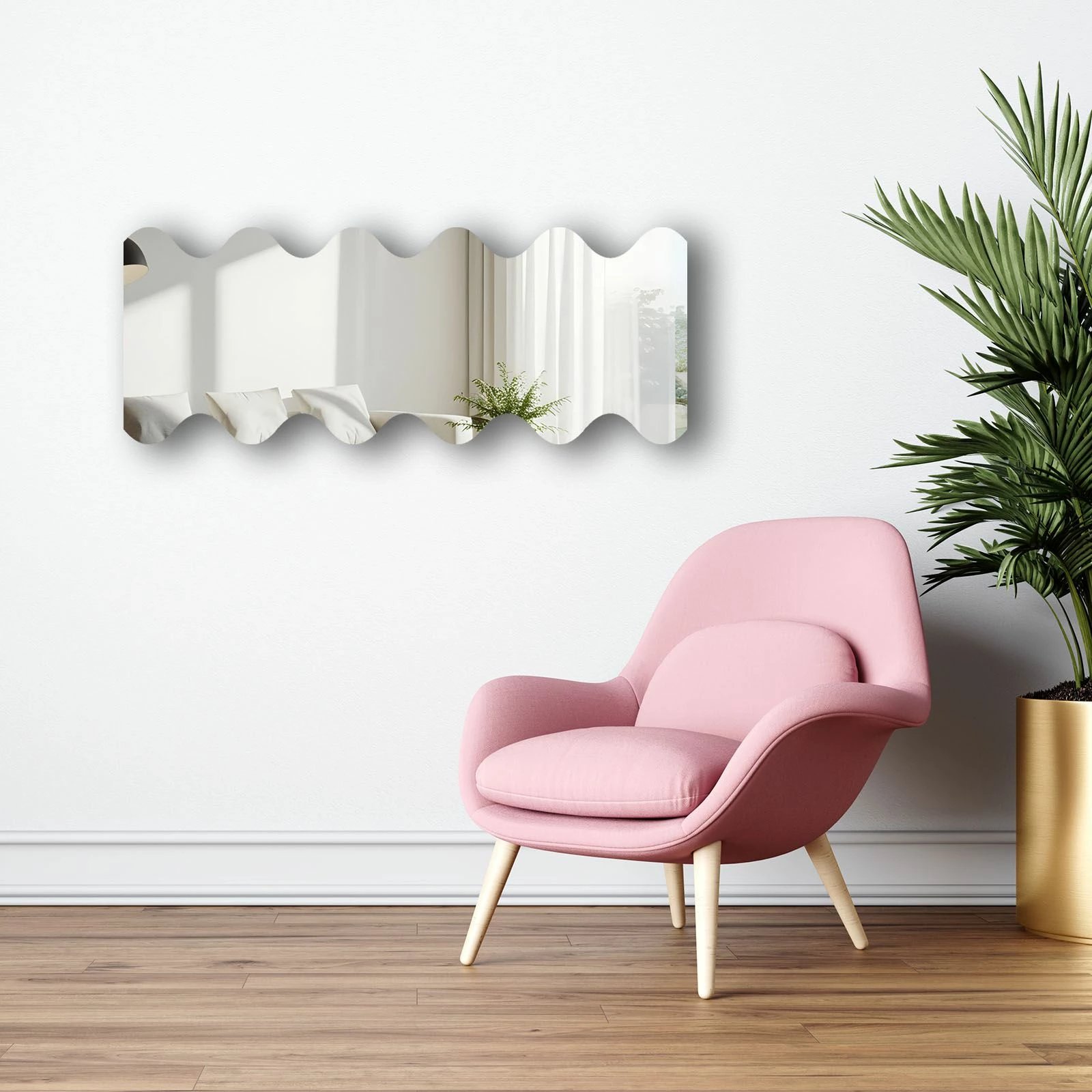 Pasqyrë dekorative Skye, shumëngjyrëshe, 52x135cm, 52135Ayna-006