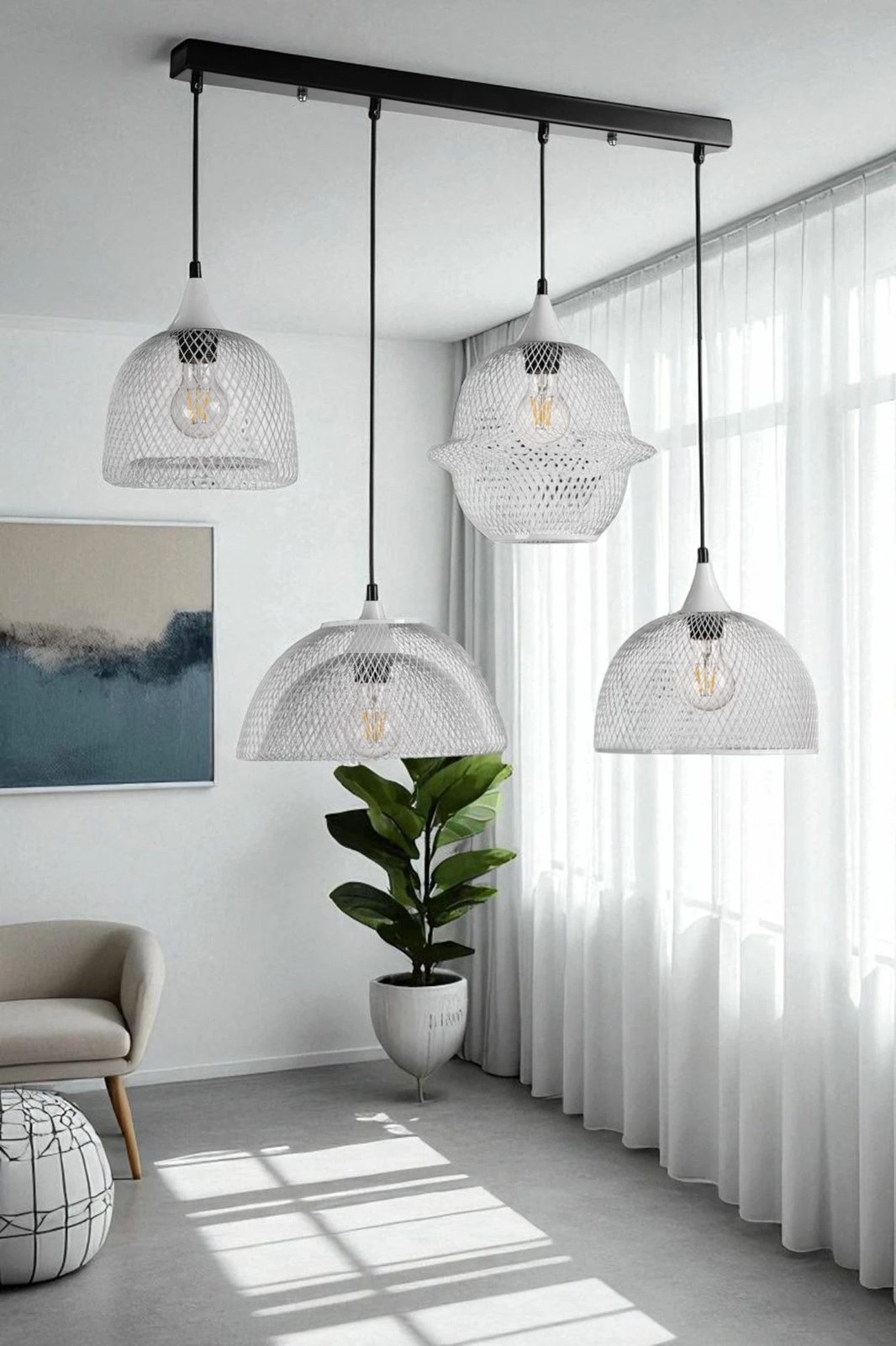 Llambë tavani Opviq, 9077-4, e bardhë dhe e zezë