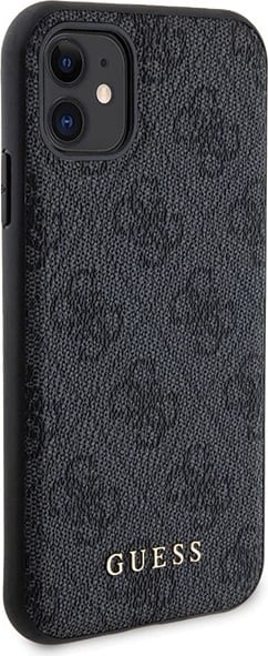 Mbështjellës Guess 4G Metal Logo për iPhone 11 + Powerbank MagSafe 5000mAh, Zi, set