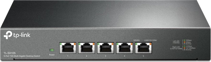 Switch rrjeti, TP-Link, TL-SX105, 5 porte 10G multi-gigabit, e zezë