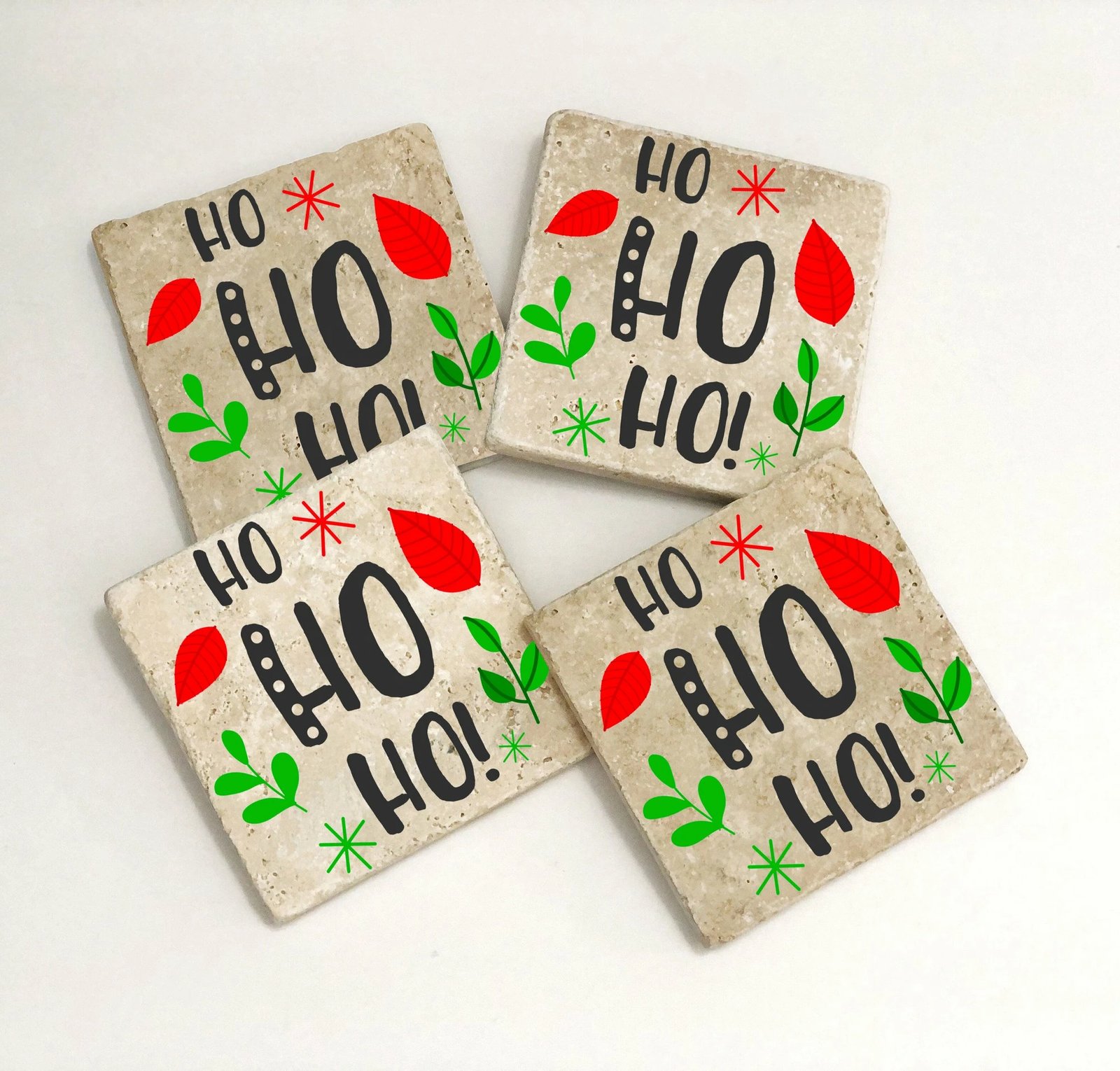 Set 4 copë mbrojtëse gotash prej guri natyral, shumëngjyrëshe, Hermia, TBA12238