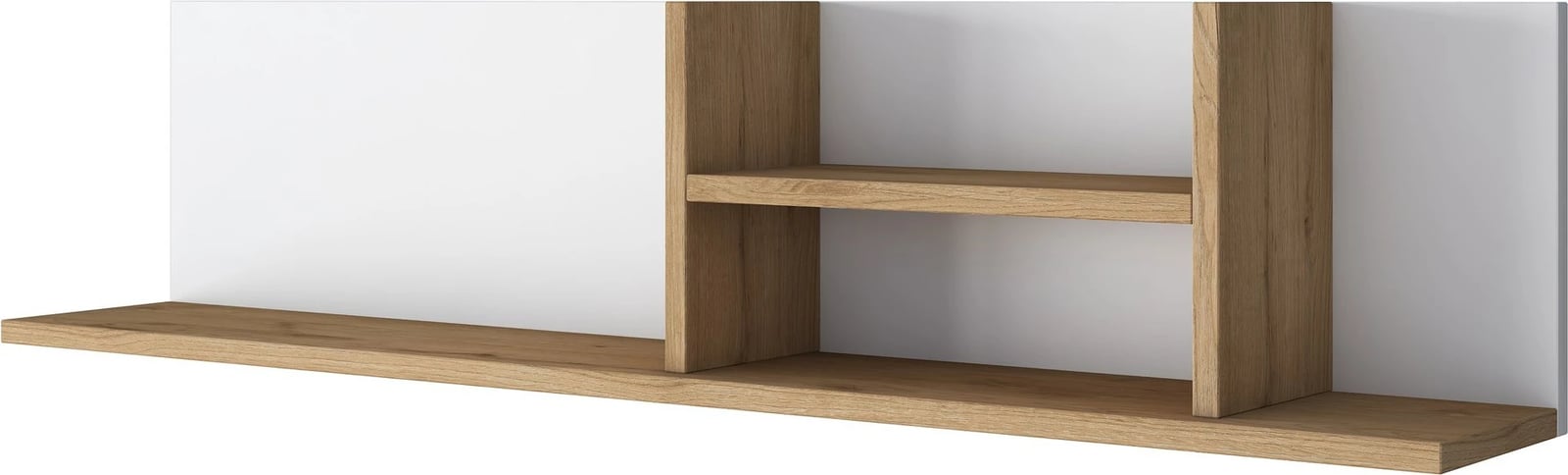 Raft muri Hanah Home, AE103 - 2641, i bardhë dhe arre, 120x25x19.8cm