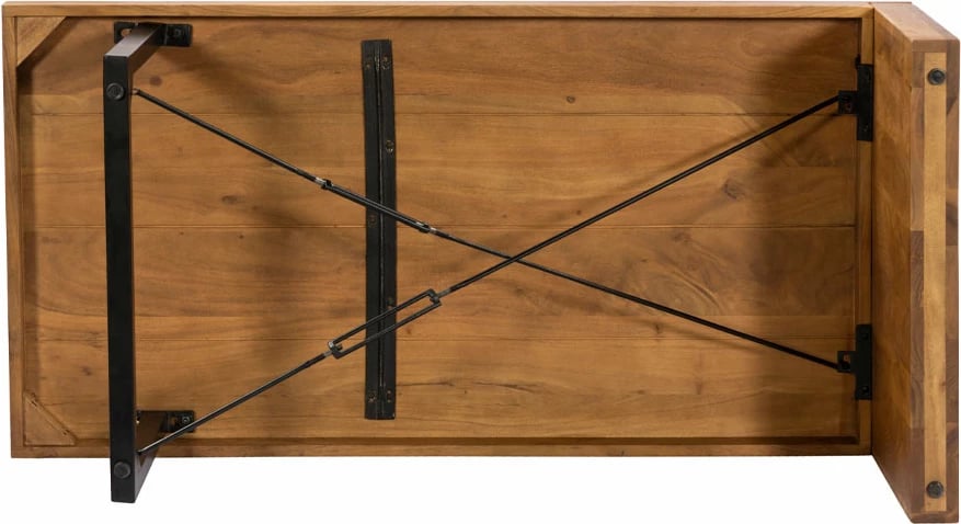 Tavolinë kafeje Wire, ngjyrë arre e zezë, 120x60x40