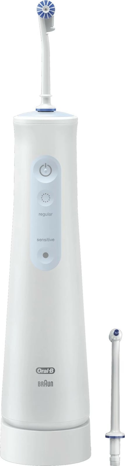 Irigator oral pa kabllo Oral-B AquaCare 4, Furçë dhëmbësh rrotulluese-oscilluese, Bardhë