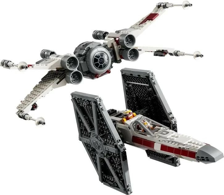 Set LEGO Star Wars 75393 Hybrid TIE Fighter dhe X-Wing, 1063 pjesë, ekstra i madh
