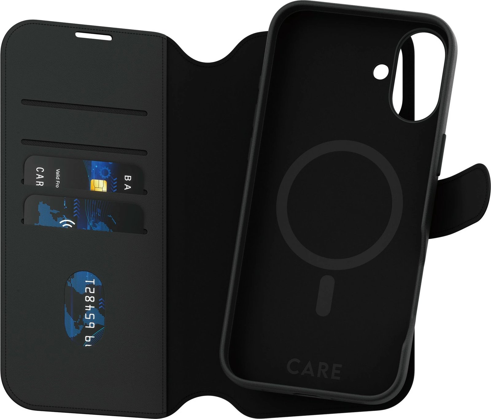 Mbështjellës PanzerGlass CARE Case Feature Tango 2-in-1 për iPhone 16 Plus, i zi