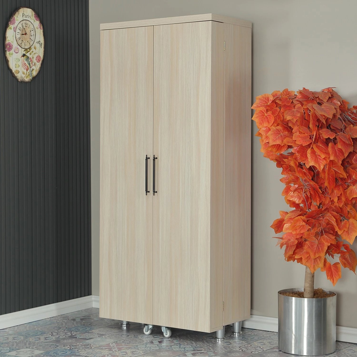 Dollap multifunksional, ngjyrë lisi e çelët, Hanah Home Guzzo