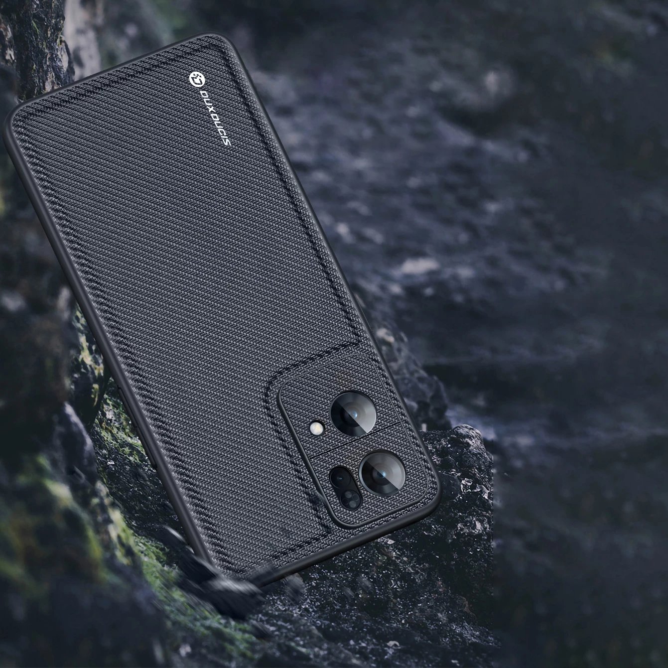 Mbështjellës Dux Ducis Fino për Oppo Reno 7 Pro 5G, najlon, i zi