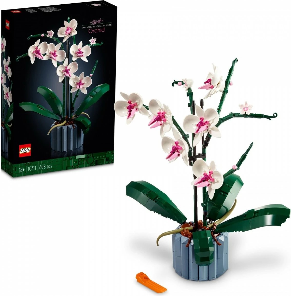 Set ndërtimi LEGO Icons Botanical Collection Orchidea 10311, 608 pjesë, bardhë/rozë Set ndërtimi LEGO Icons Botanical Collection Orchidea 10311, 608 pjesë, bardhë/rozë