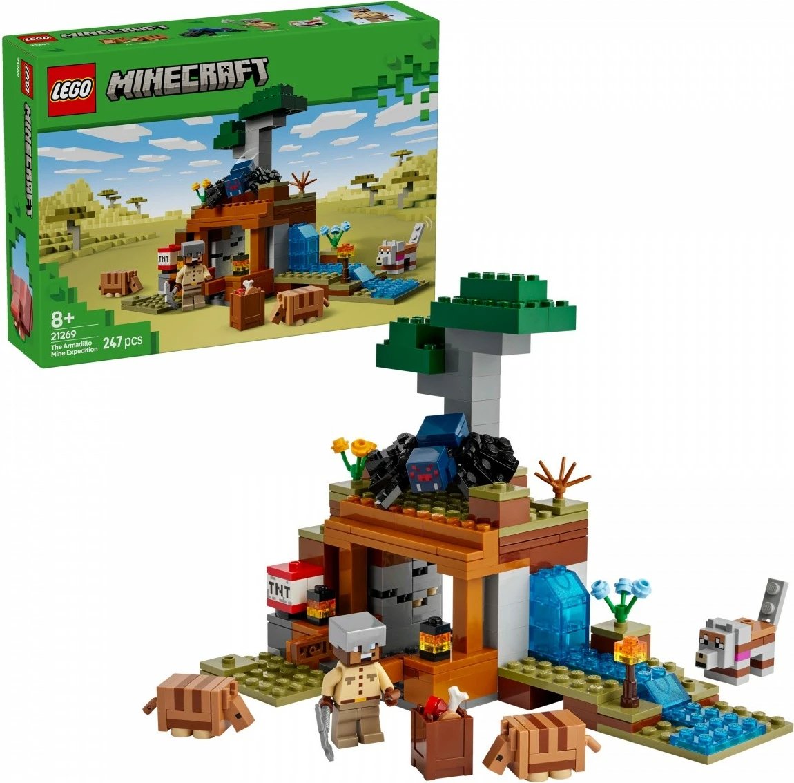 Set LEGO Minecraft 21269 Expedition to the Armored Mine, 247 pjesë, plastikë