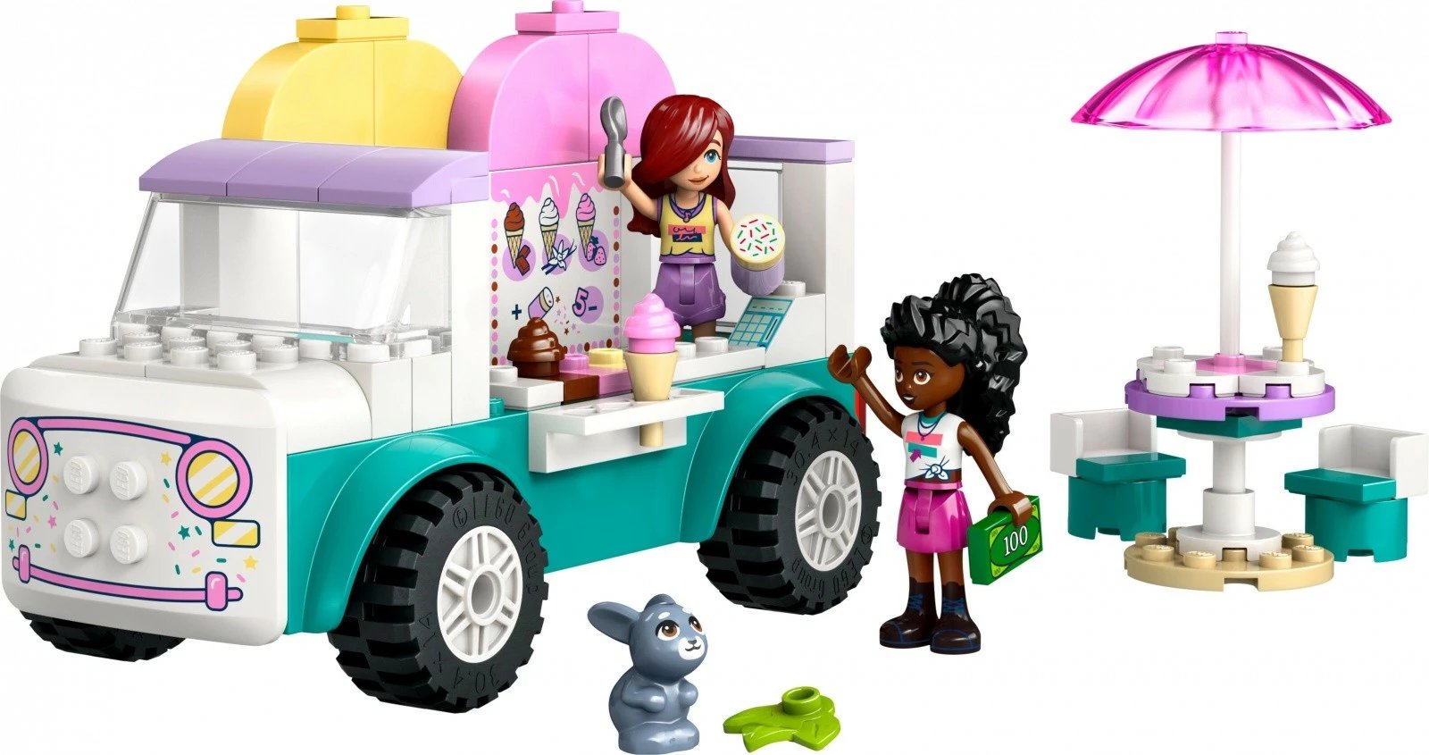 Set lodrash LEGO Friends Heartlake City Ice Cream Van 42644, 92 pjesë, për fëmijë, shumëngjyrësh