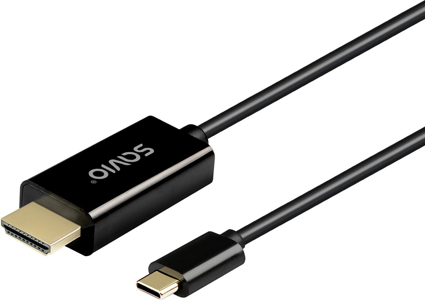 Kabllo USB-C në HDMI SAVIO CL-190, 1m, plastik, e zezë