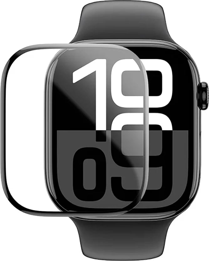 Film mbrojtës AmazingThing Radix për Apple Watch 46mm, me kornizë të zezë