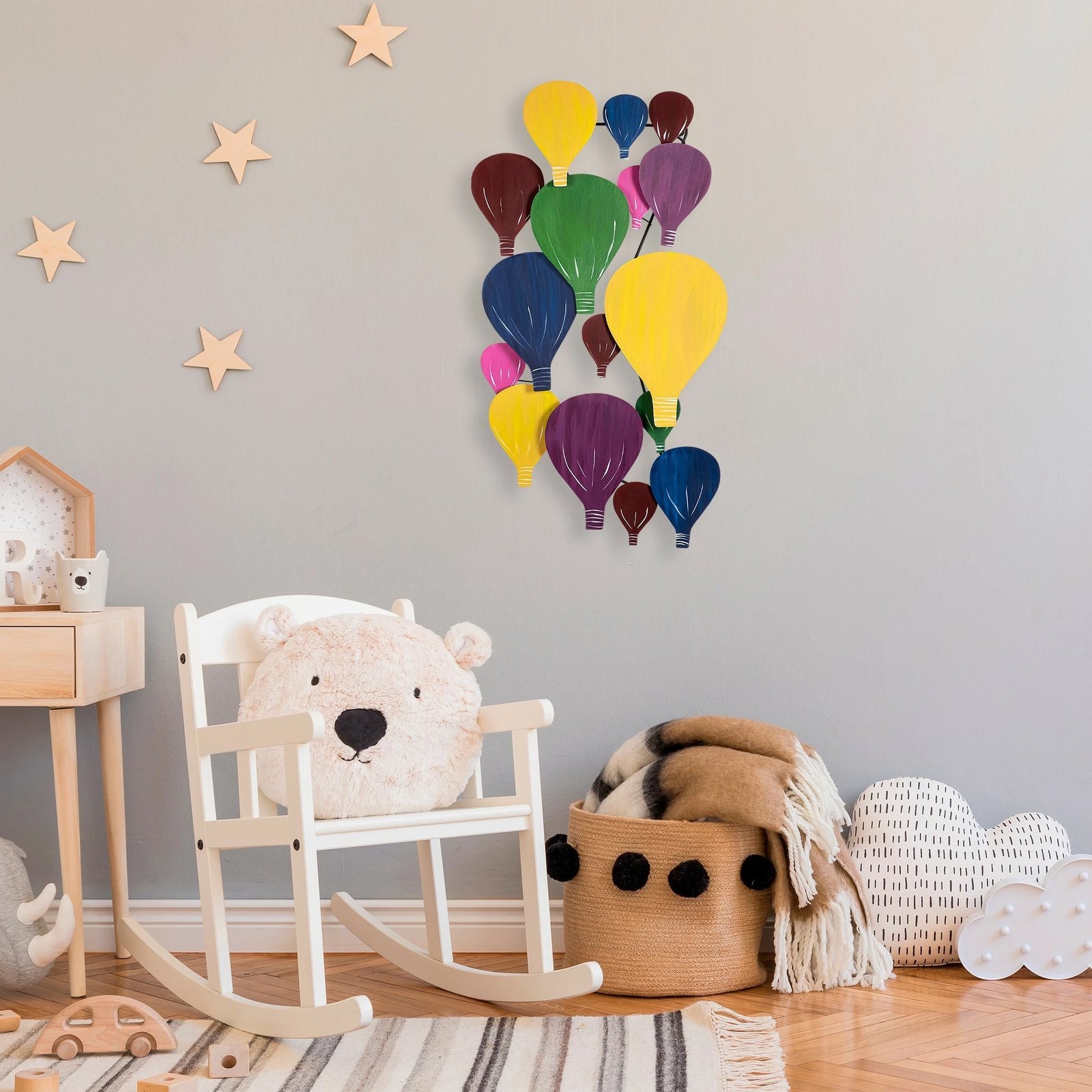 Aksesor dekorativ metalik për mur, Wallity, Kapadokya, shumëngjyrësh