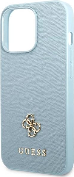 Mbështjellës Guess Saffiano 4G Small Metal Logo për iPhone 13 Pro Max, kaltër Mbështjellës Guess Saffiano 4G Small Metal Logo për iPhone 13 Pro Max, kaltër