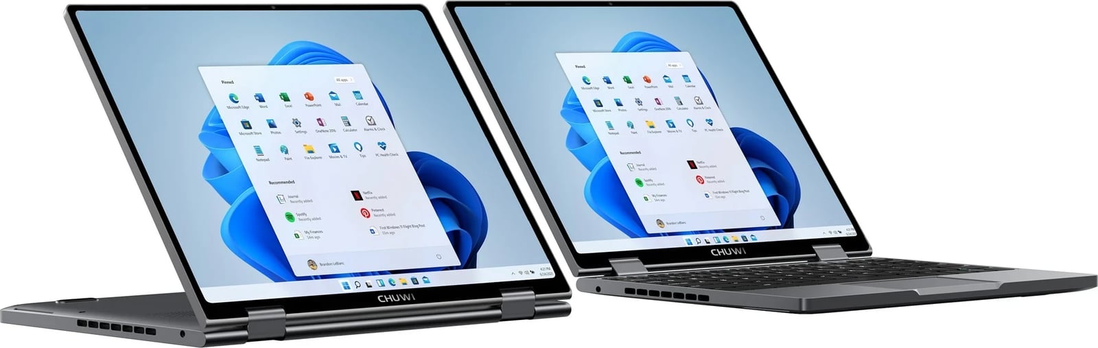 Laptop CHUWI MiniBook-X-2023-K2-SR, 10.51" TouchScreen, 12 GB RAM, 512 GB SSD, Silver