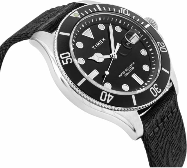 Orë dore për meshkuj Timex, e zezë