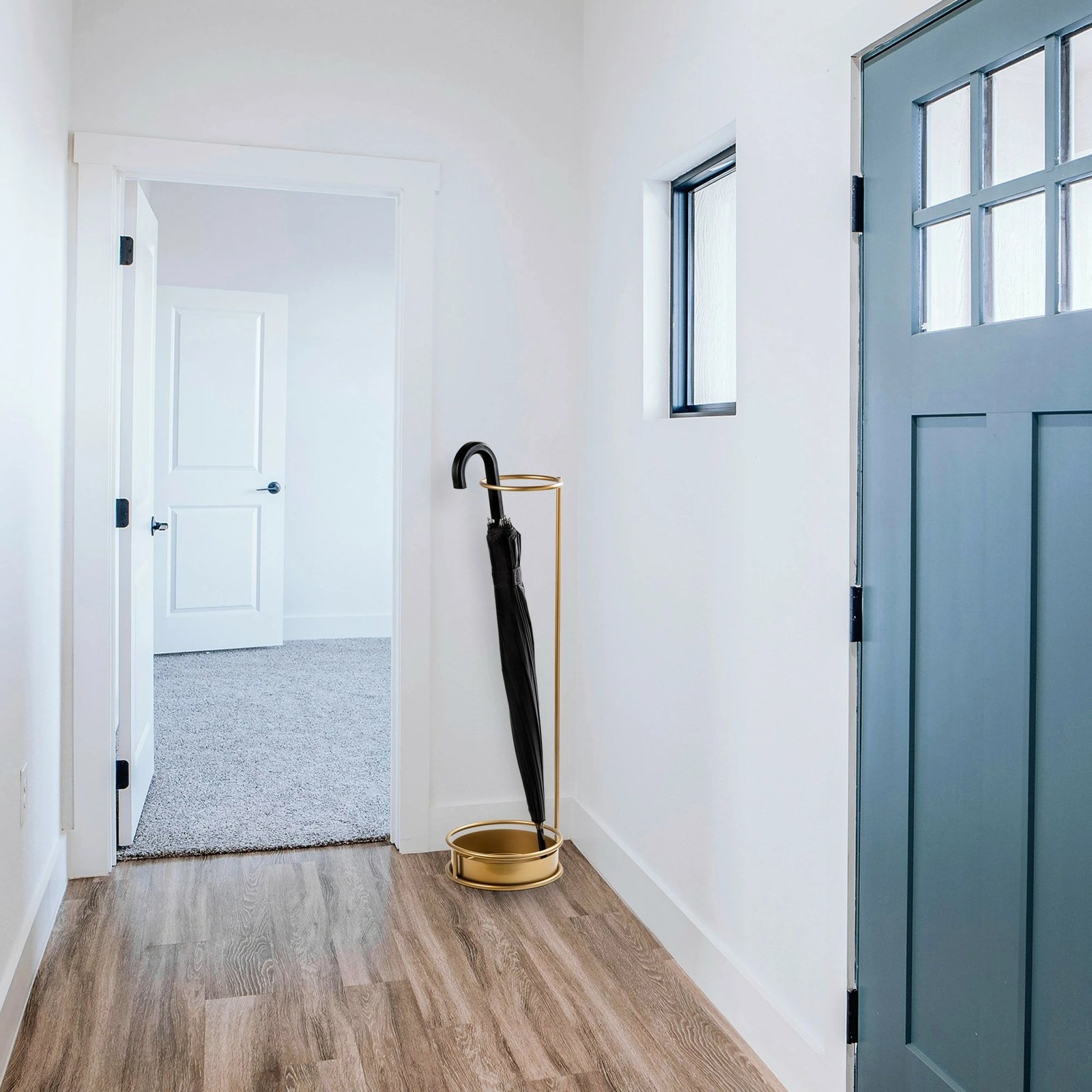 Stendë për çadra, dizajn Aberto, ngjyrë ari, 22x22x75cm