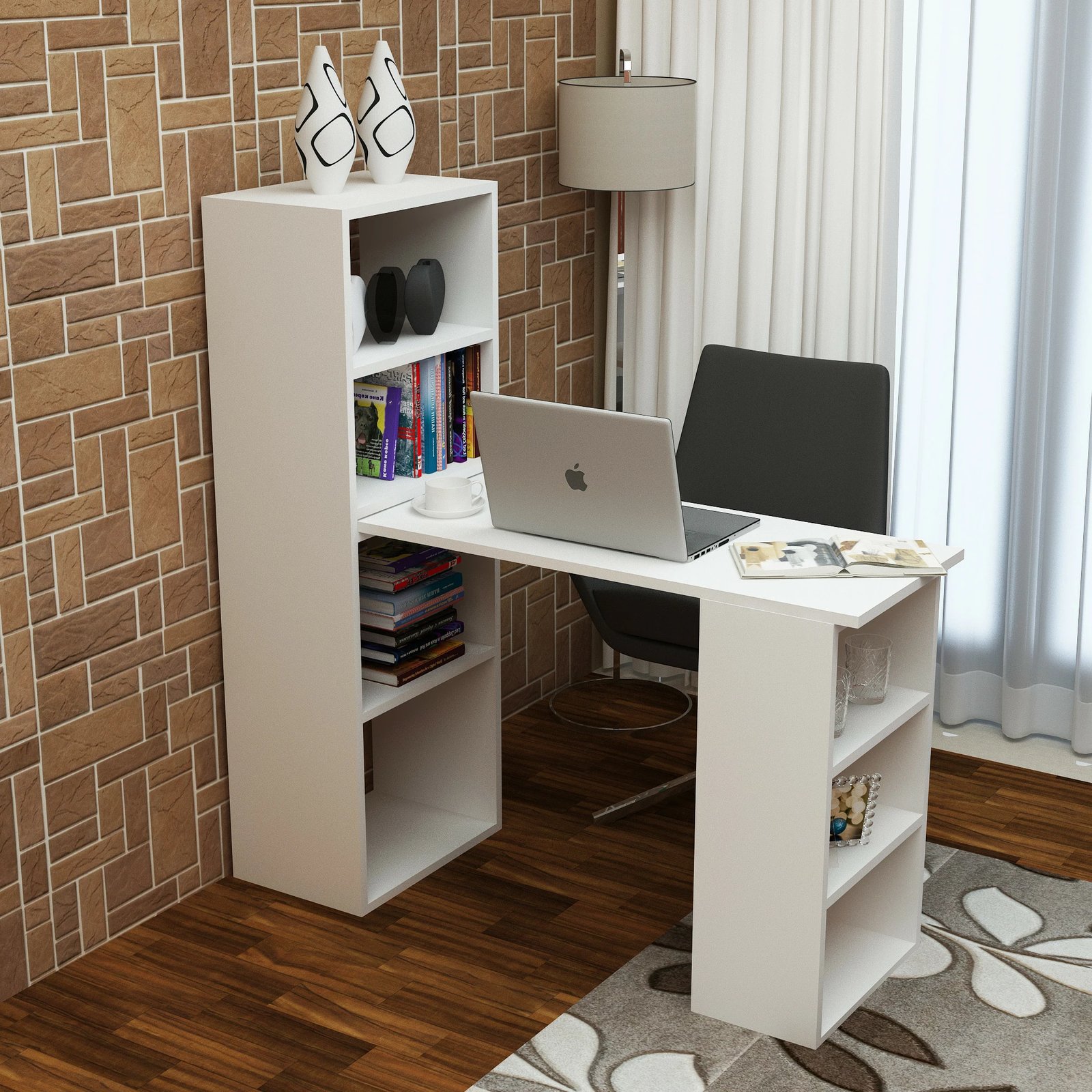 Tavolinë studimi Hanah Home, Last, e bardhë