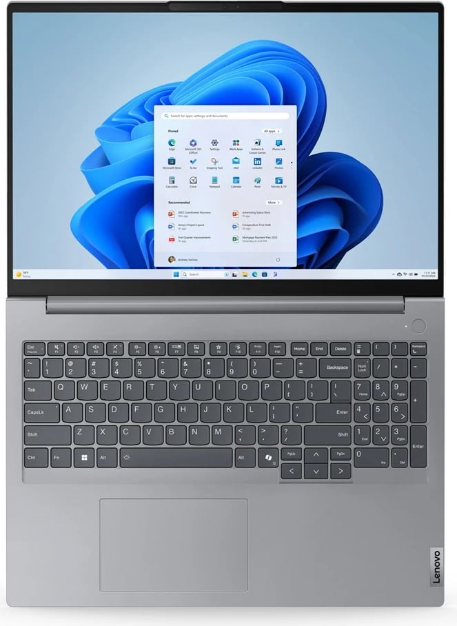 Laptop Lenovo ThinkBook 16 G7 ARP, AMD Ryzen 7 7735HS, 16" WUXGA, 16 GB RAM, 512 GB SSD, Arctic Grey
