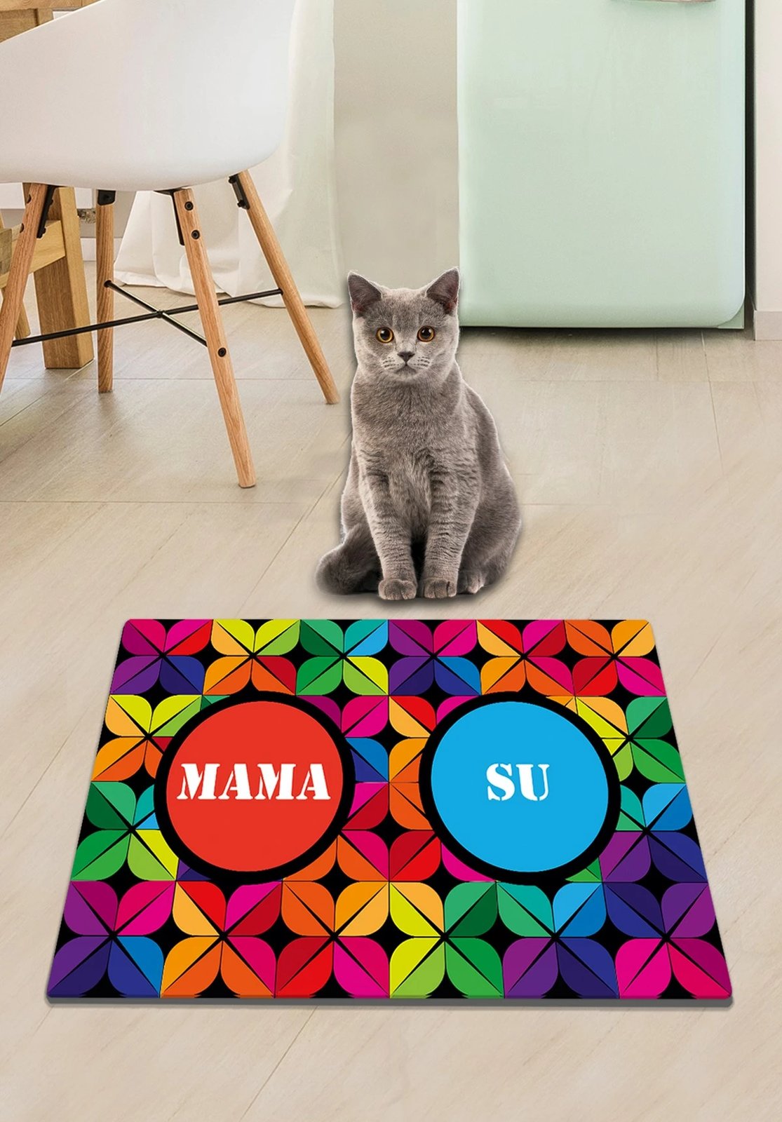 Tapet për rërë maceje, shumëngjyrësh, Paws & Whiskers, 40x60cm